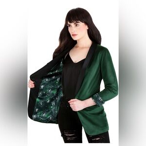 Wizarding World of Harry Potter Faux Suede Slytherin Blazer, Size 18